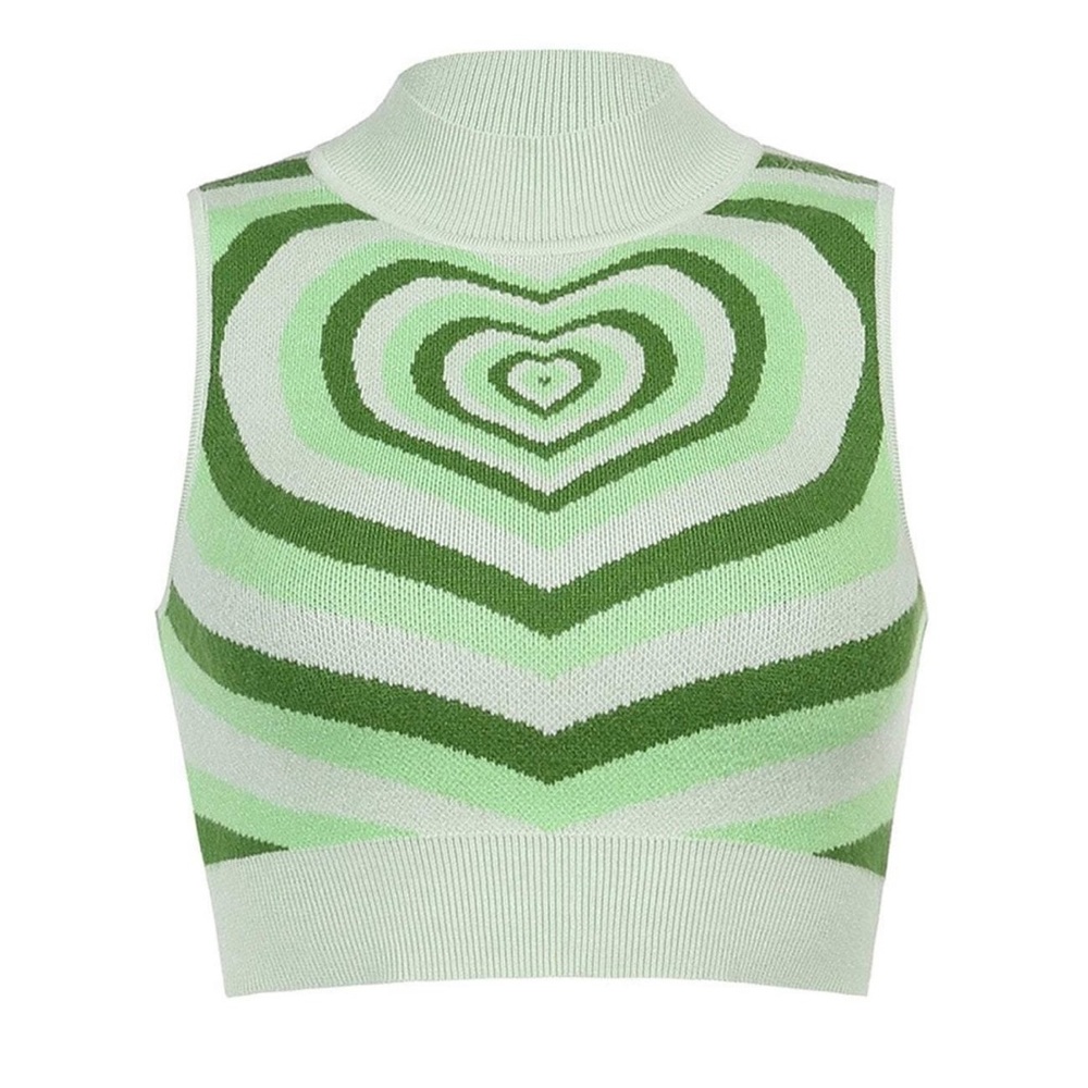 Heart Sleeveless Crop Top - Alefric Eden